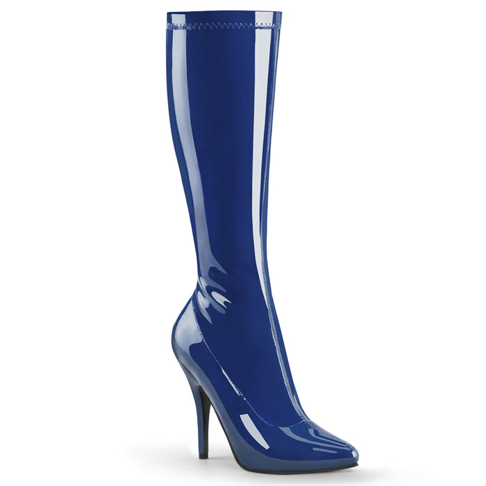 PLEASER SEDUCE-2000 NAVY BLUE STR PAT