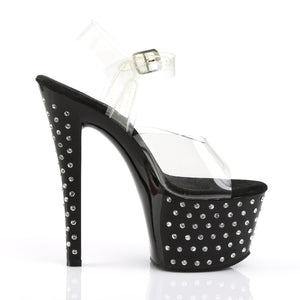 PLEASER STARDUST-708 CLR/BLK