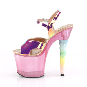 PLEASER UNICORN-711T PINK SHIFTING TPU/BUBBLE GUM PINK TINTED